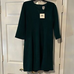 Anne Klein Teal Long Sleeve Dress